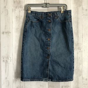 Jcrew Button Down Denim Skirt